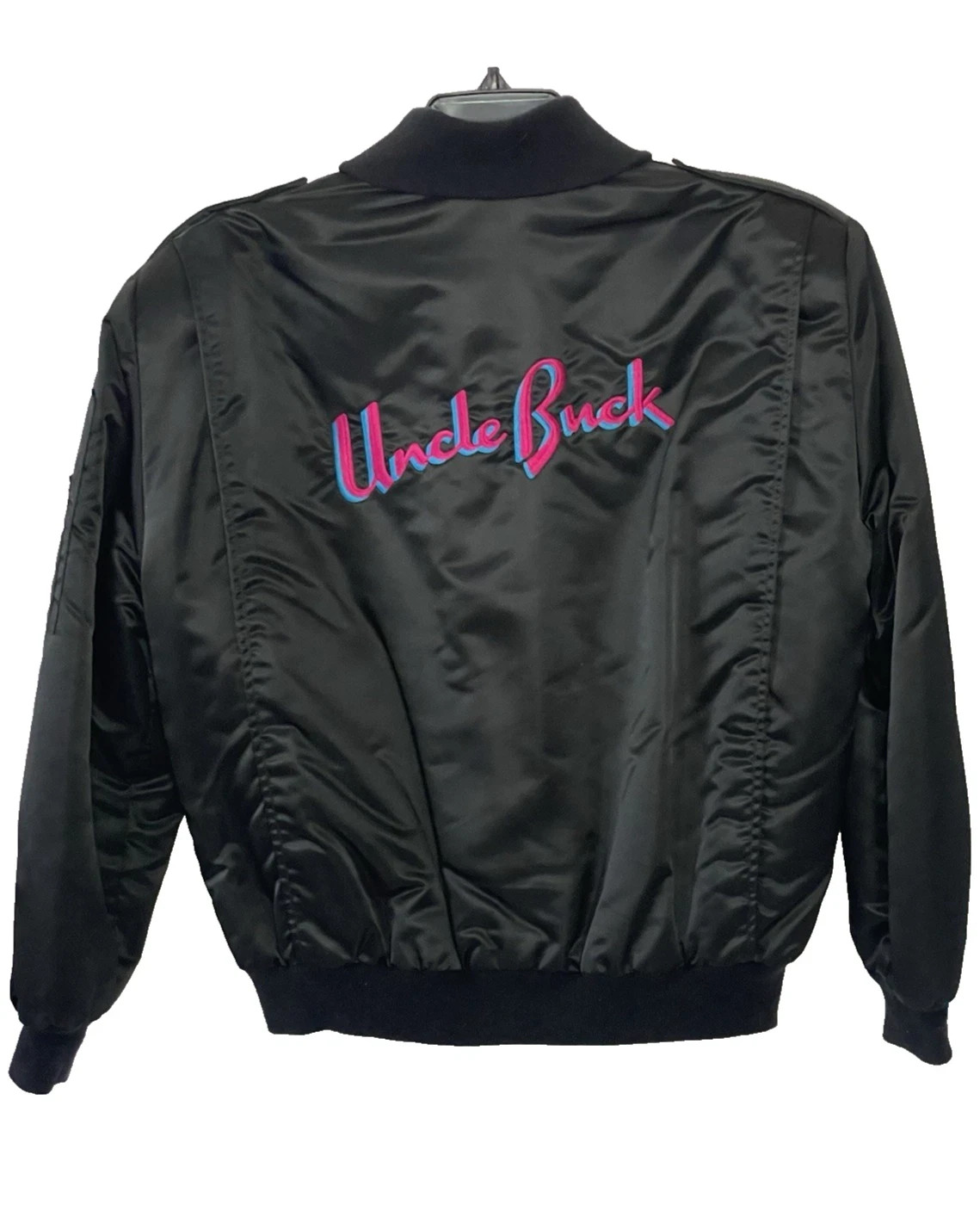 Uncle Buck John Hughes 1989 Movie Crew Embroidered Satin Bomber Jacket Rare!!!!!
