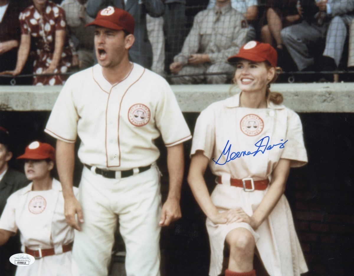 Geena Davis Signed Autographed 11X14 Photo A League of Their Own w/Hanks JSA