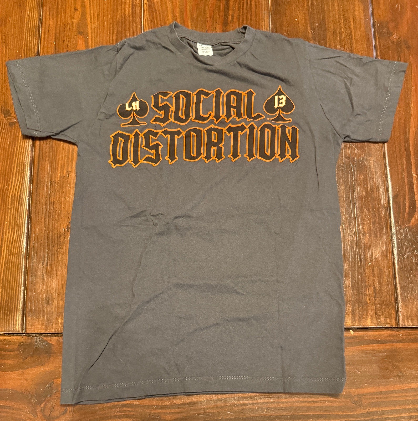 Social Distortion Band Orange County CA Gray Skeleton T-Shirt Medium