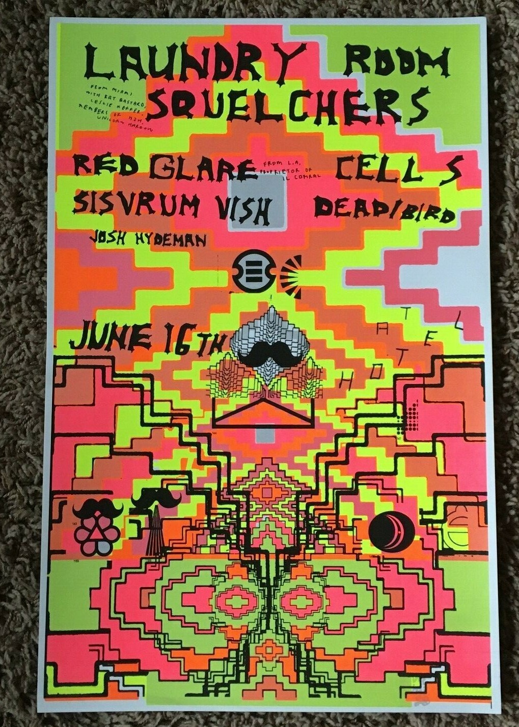 LAUNDRY ROOM SQUELCHERS red glare 1/16/06 PORTLAND 13.75×22 original gig poster