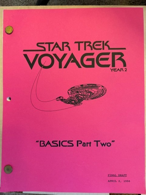 STAR TREK VOYAGER original final script & shooting schedule BASICS S3E1 COA 1996