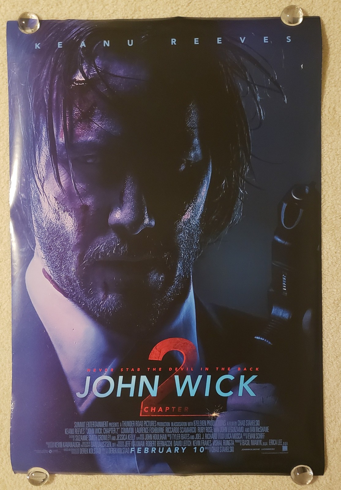 John Wick: Chapter 2 Original One-Sheet Movie Poster – 27×40 DOUBLE-SIDED
