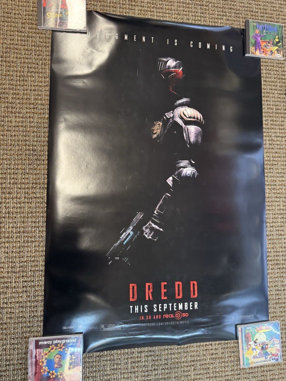 DREDD Movie Poster 2012 Karl Urban Judge Dredd Lionsgate 40×27. MINT