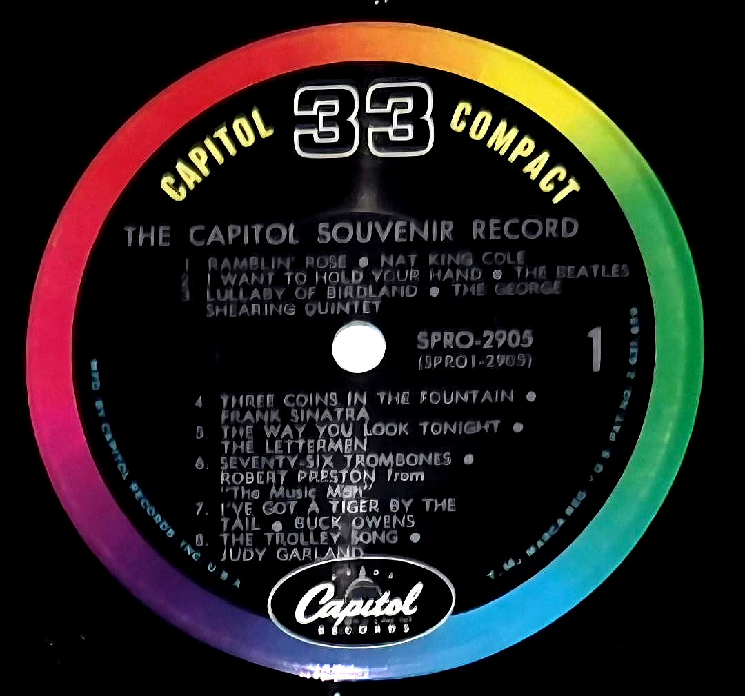 BEATLES MEGA RARE NM 1965 CAPITOL SOUVENIR RECORD COMPACT 33 SPRO-2905 W/SLEEVE