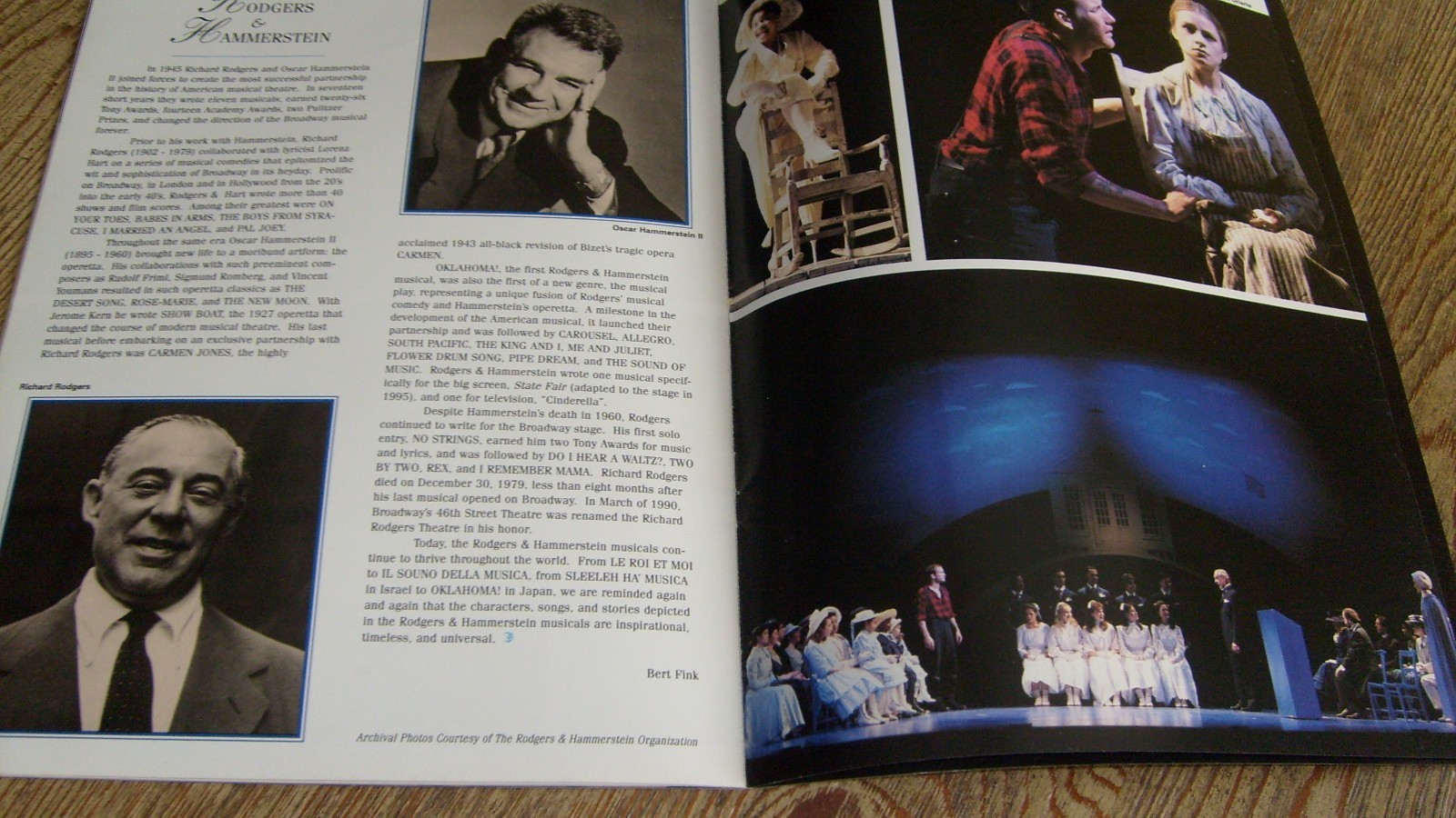 Carousel Program 1996 Patrick Wilson Rodgers Hammerstein Royal National Theatre