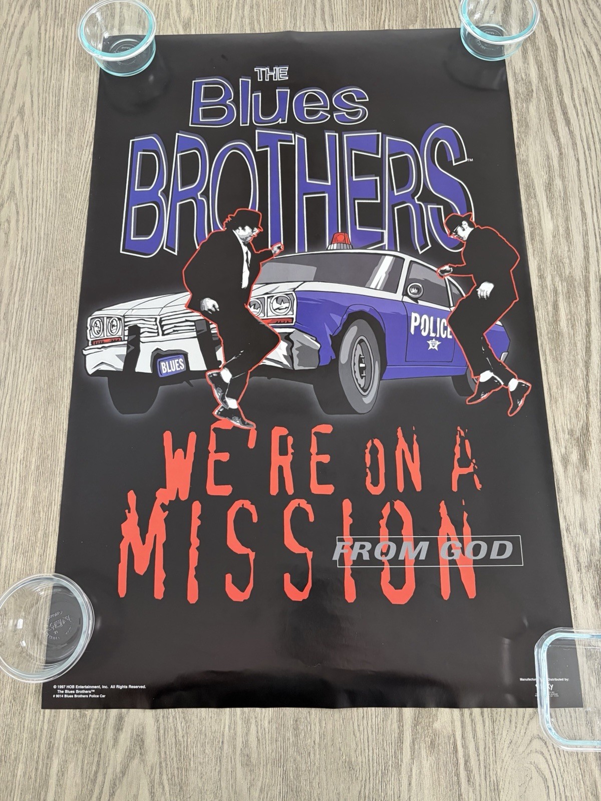 THE BLUES BROTHERS – WE’RE ON A MISSION FROM GOD – POSTER 22 1/2″ x 34 1/2″ 1997
