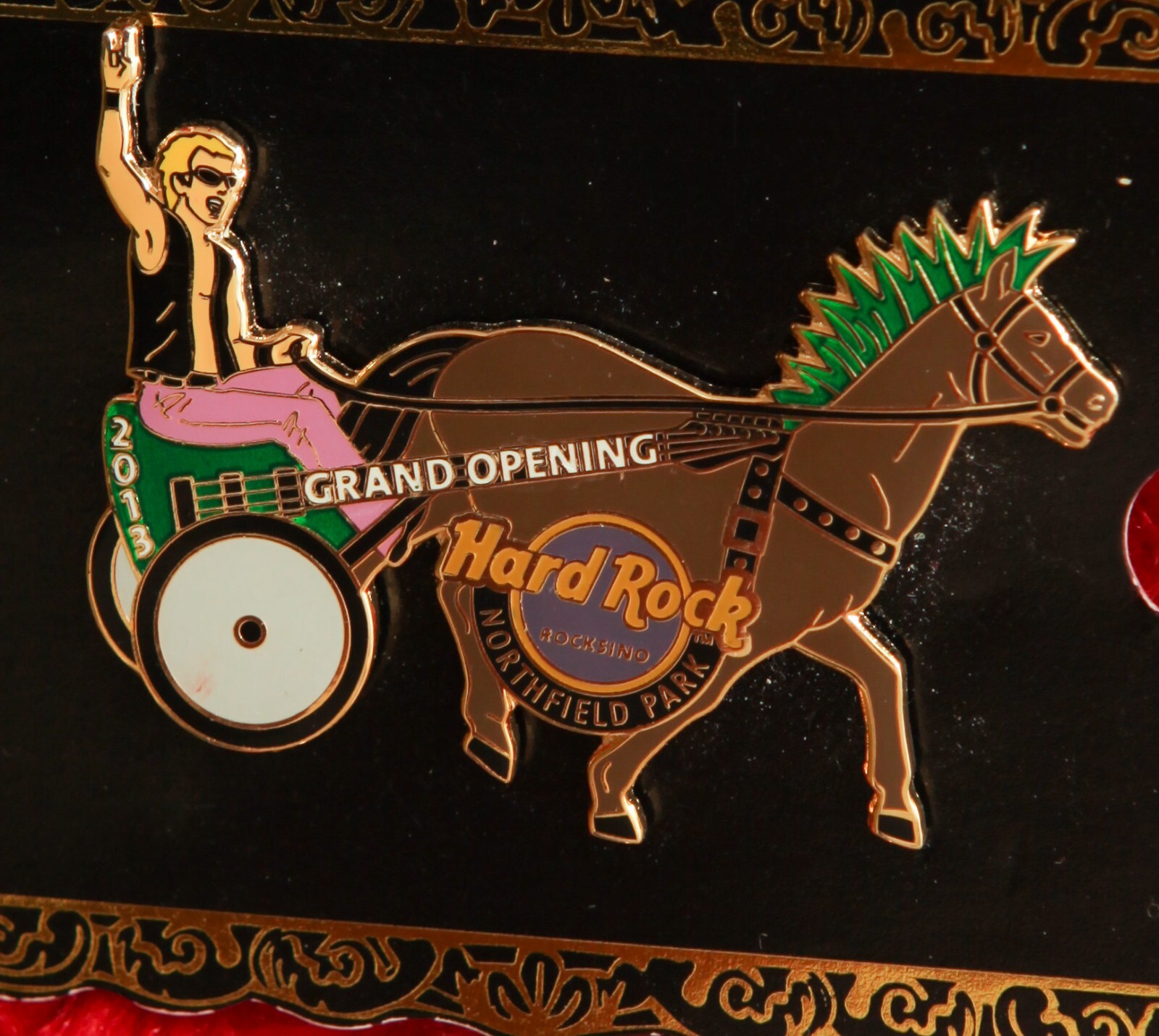 Hard Rock Cafe Pin Northfield park GRAND OPENING Punk mohawk horse