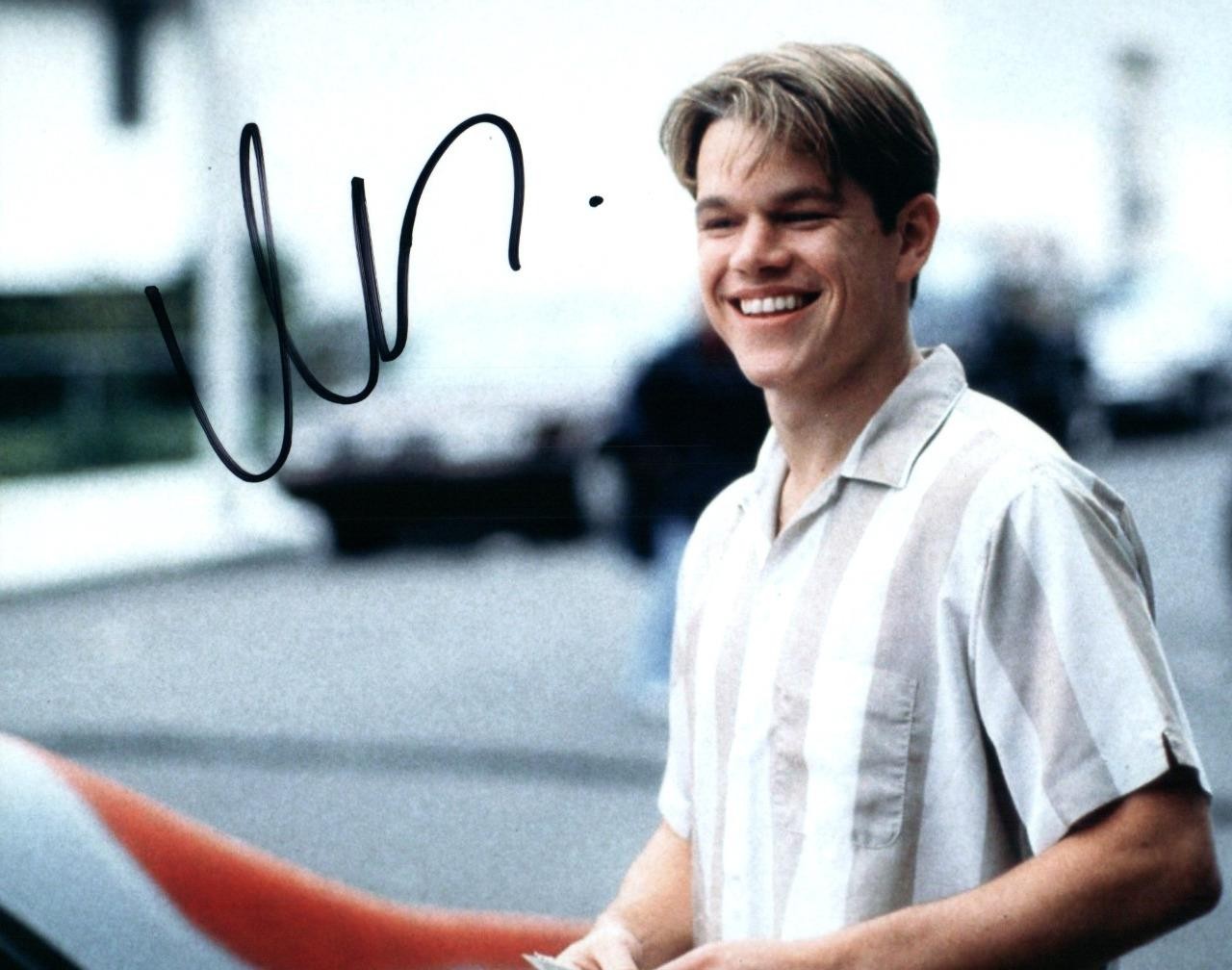 Matt Damon Signed 8×10 Photo MUST SEE very nice autographed + COA