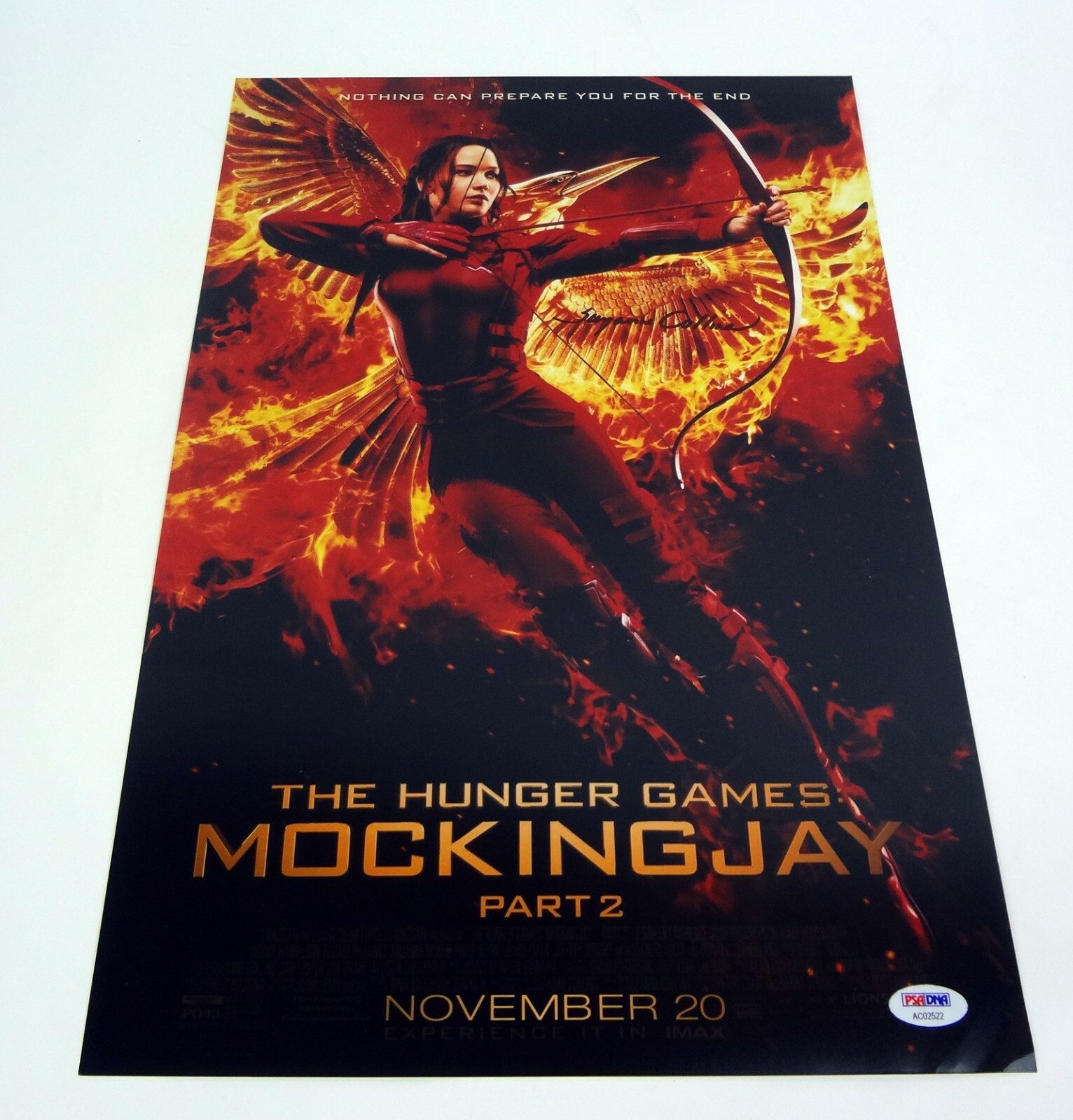 Suzanne Collins Signed The Hunger Games Mockingjay Movie Poster PSA/DNA COA