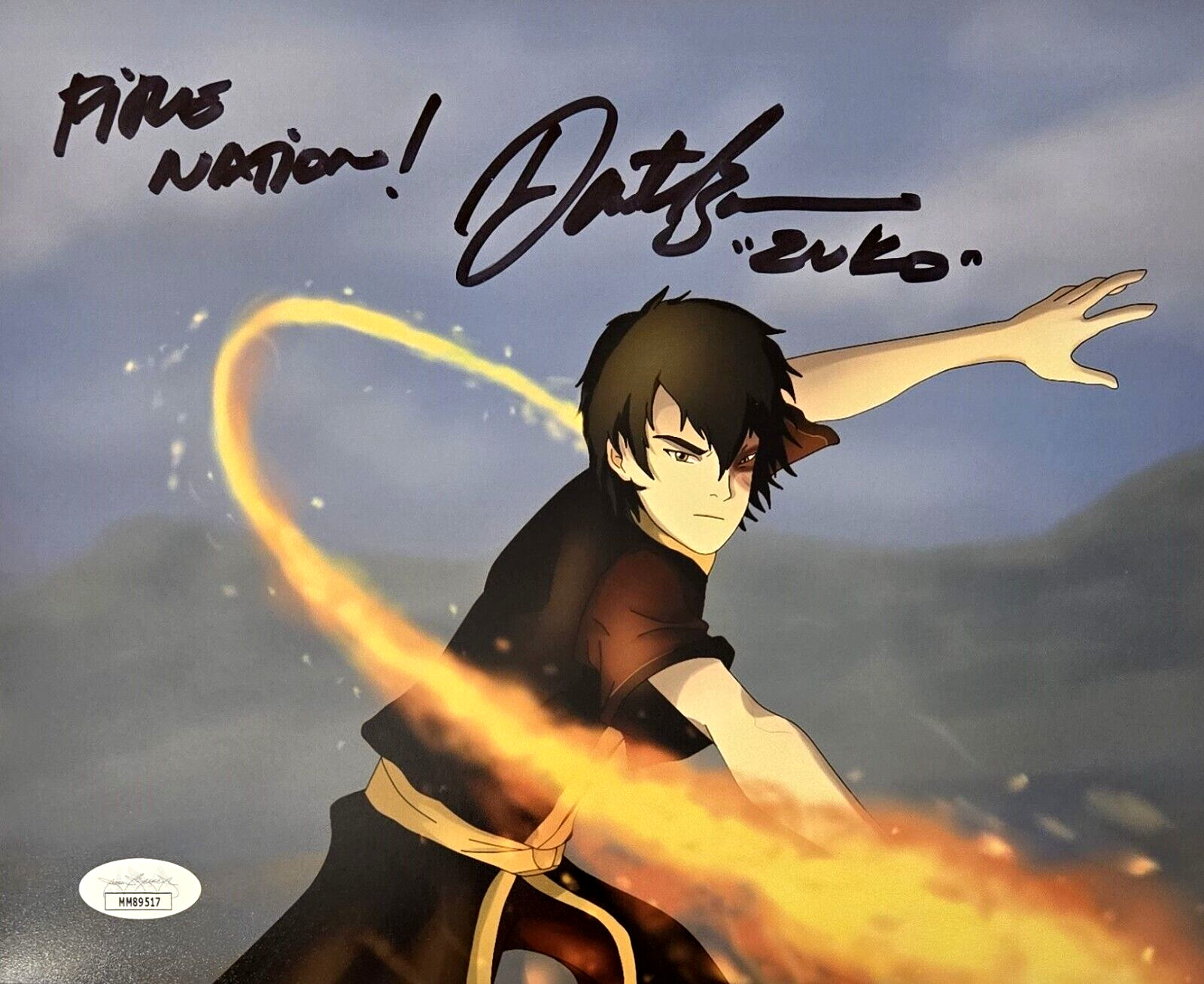 Dante Basco Autograph Photo Zuko Avatar The Last Airbender Signed JSA COA 517