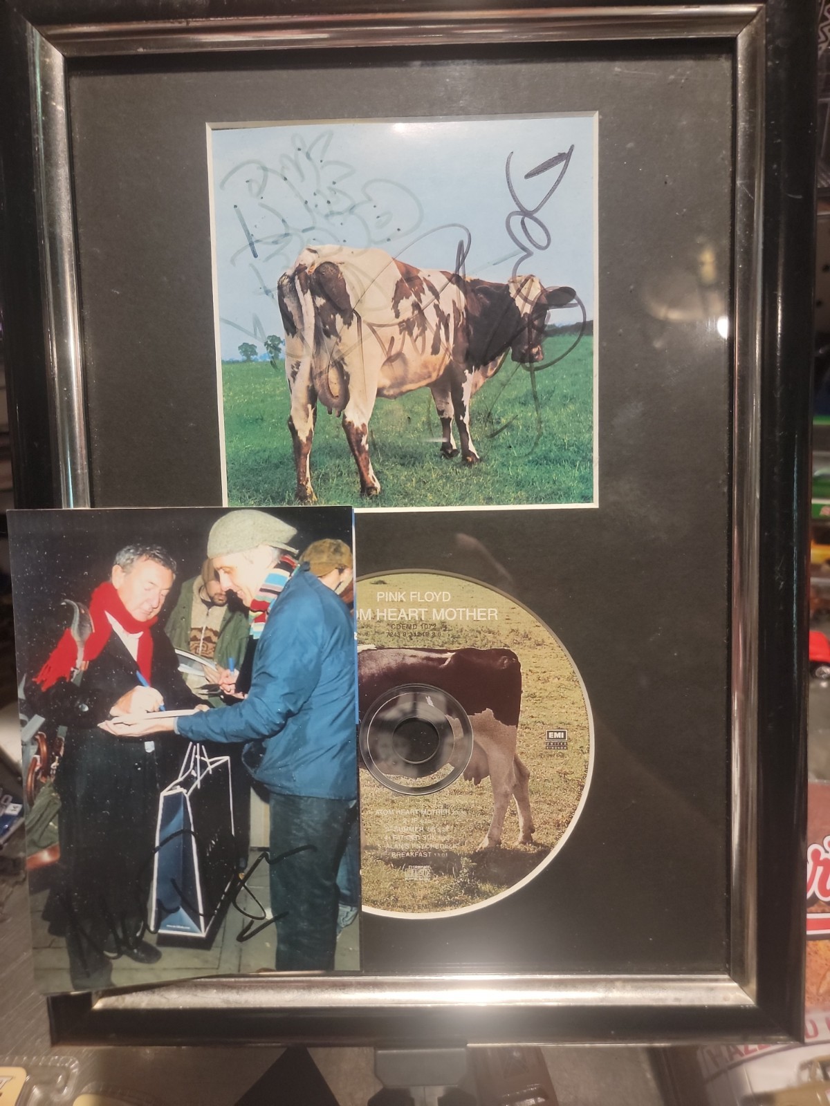 🔥 PINK FLOYD 🔥 Signed CD And Art By Waters Gilmour Mason COA PIC RARE