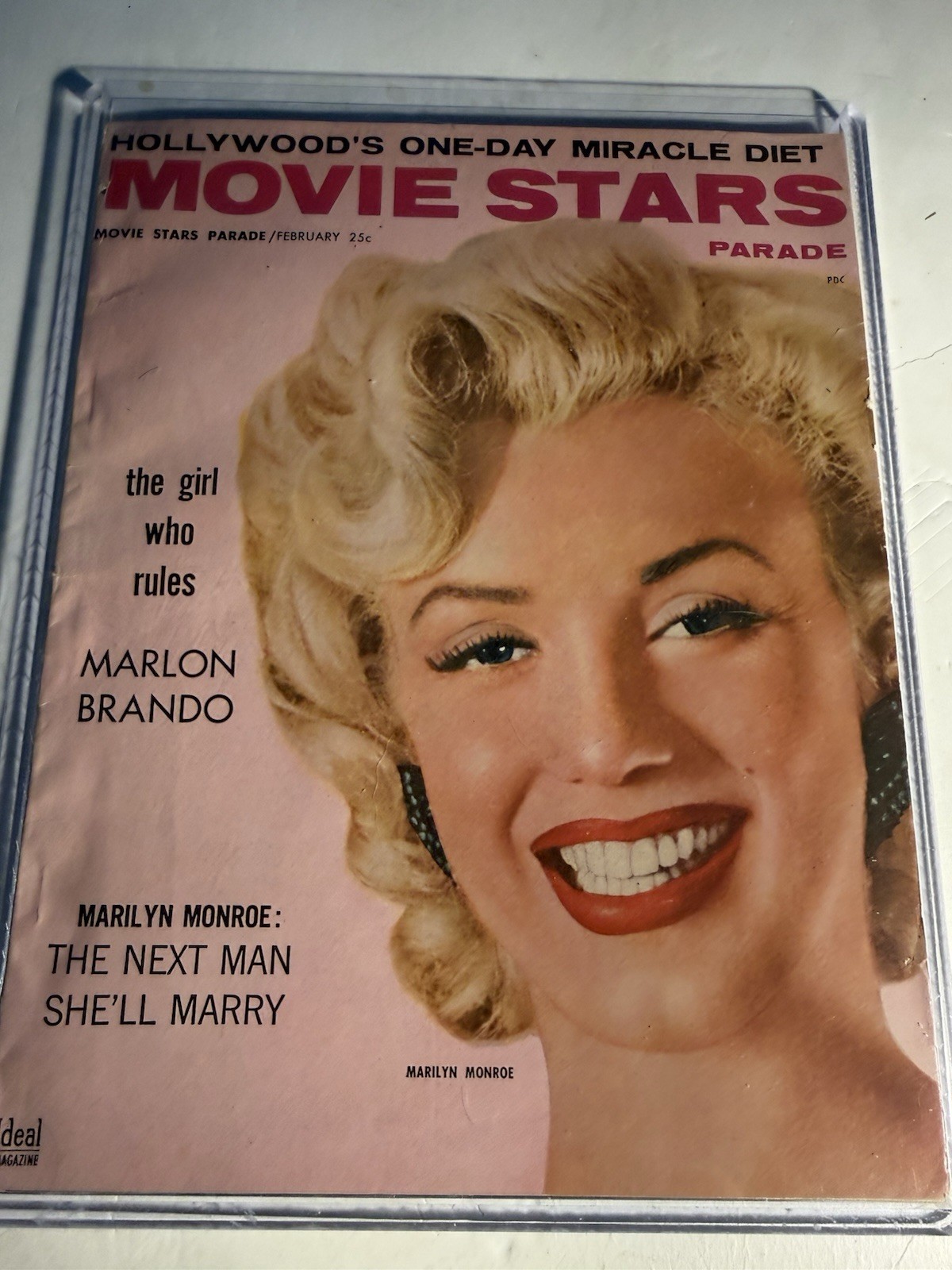 MARILYN MONROE – MOVIE STARS PARADE 02/56 GREAT COLOR PHOTO COVER MAGAZINE NICE!