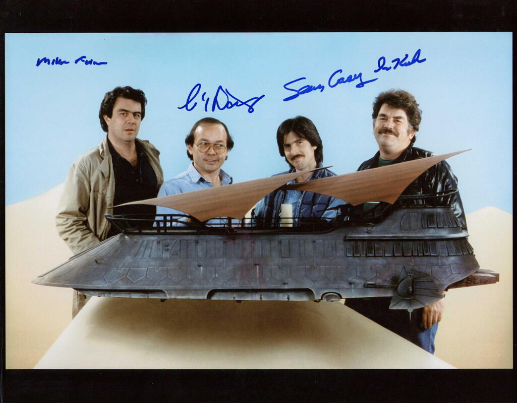 FULMER BAILEY CASEY KEELER SIGNED 11×14 PHOTO SAIL BARGE STAR WARS BECKETT BAS