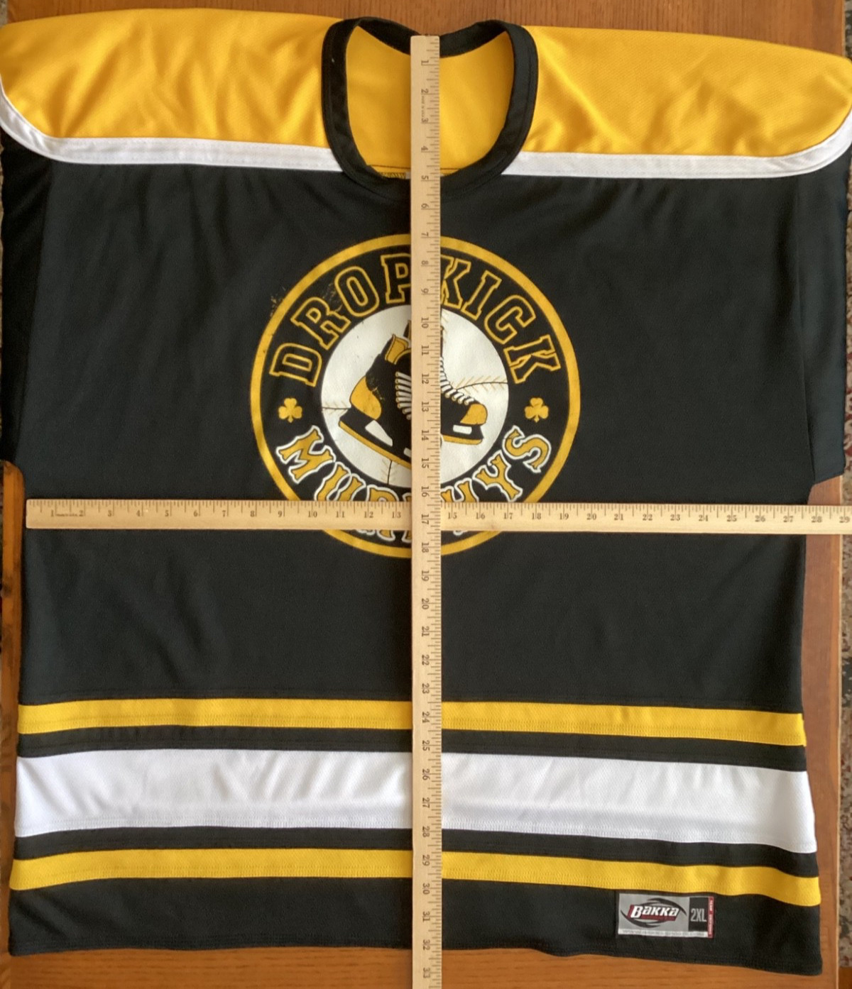 Dropkick Murphys #17 Black & Yellow Hockey Jersey size 2XL