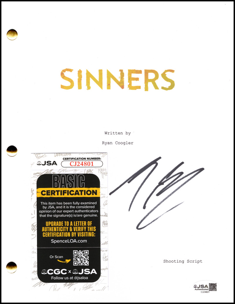 Michael B Jordan Signed Autograph Sinners Full Script Screenplay w/ JSA COA
