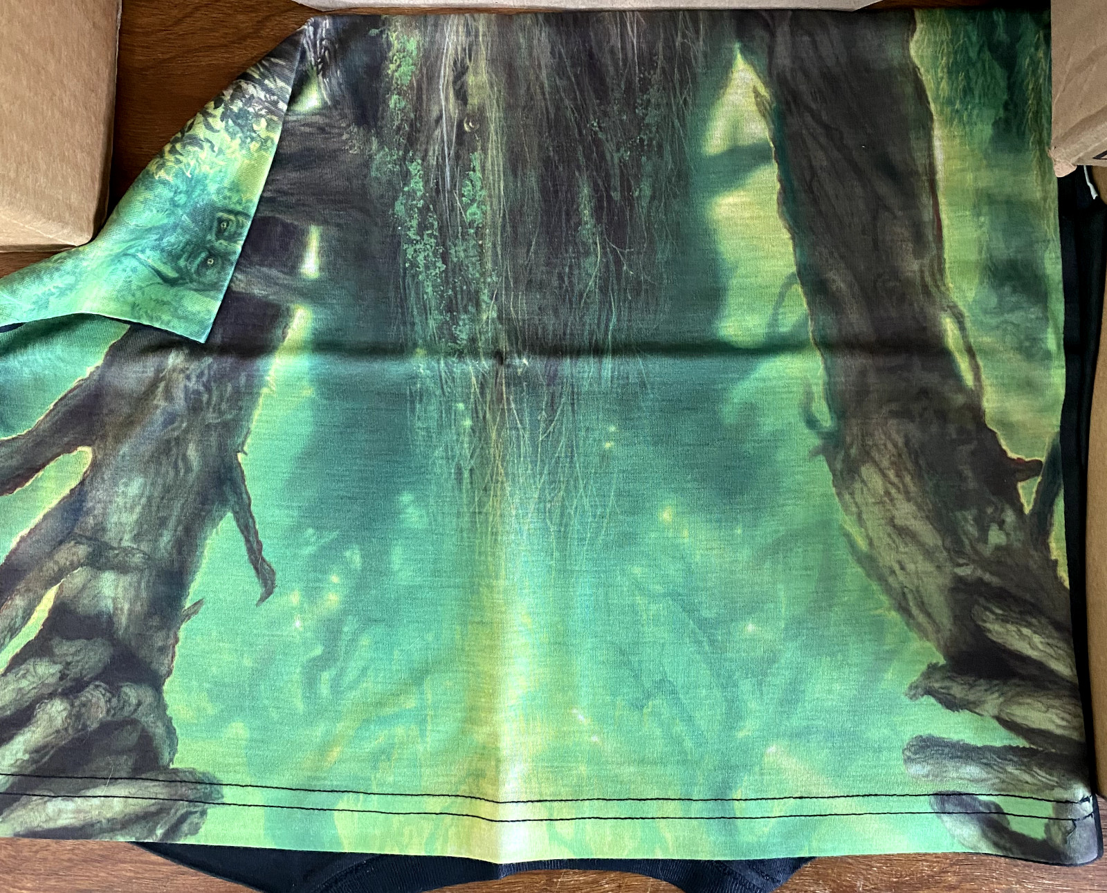 Warner Bros c2014 Treebeard Sublimation Print Adult T-Shirt Black Back Sm-3X