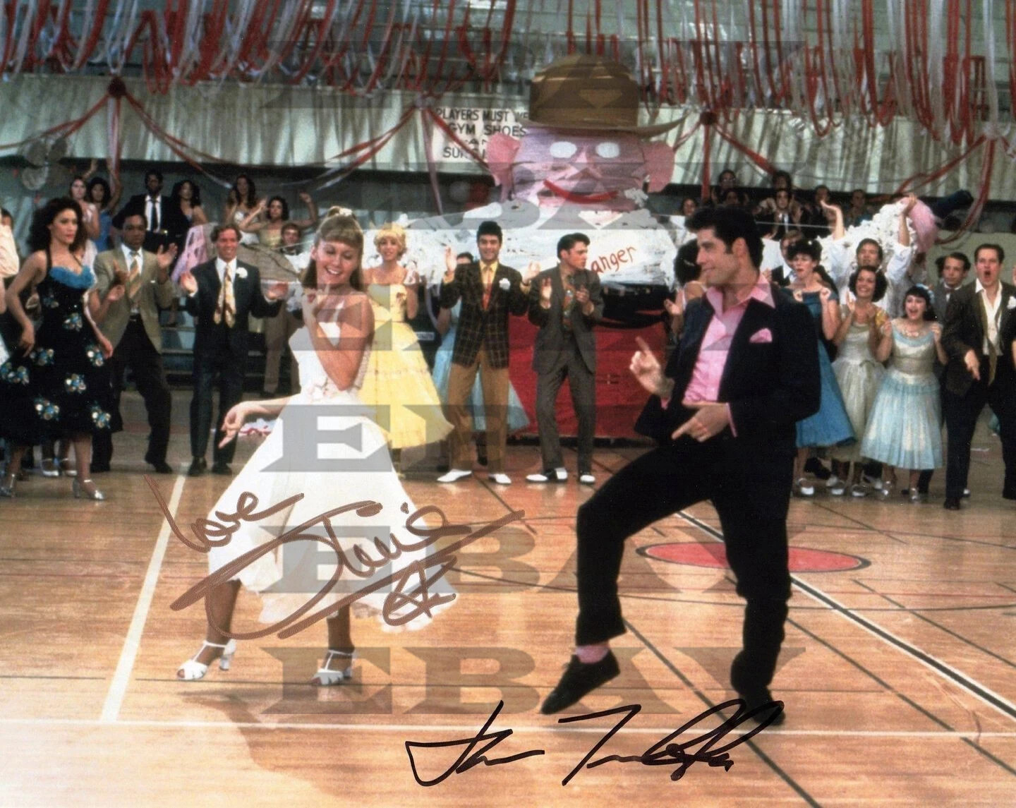 Grease Olivia Newton-John & John Travolta Autographed Signed 8×10 Photo Reprint