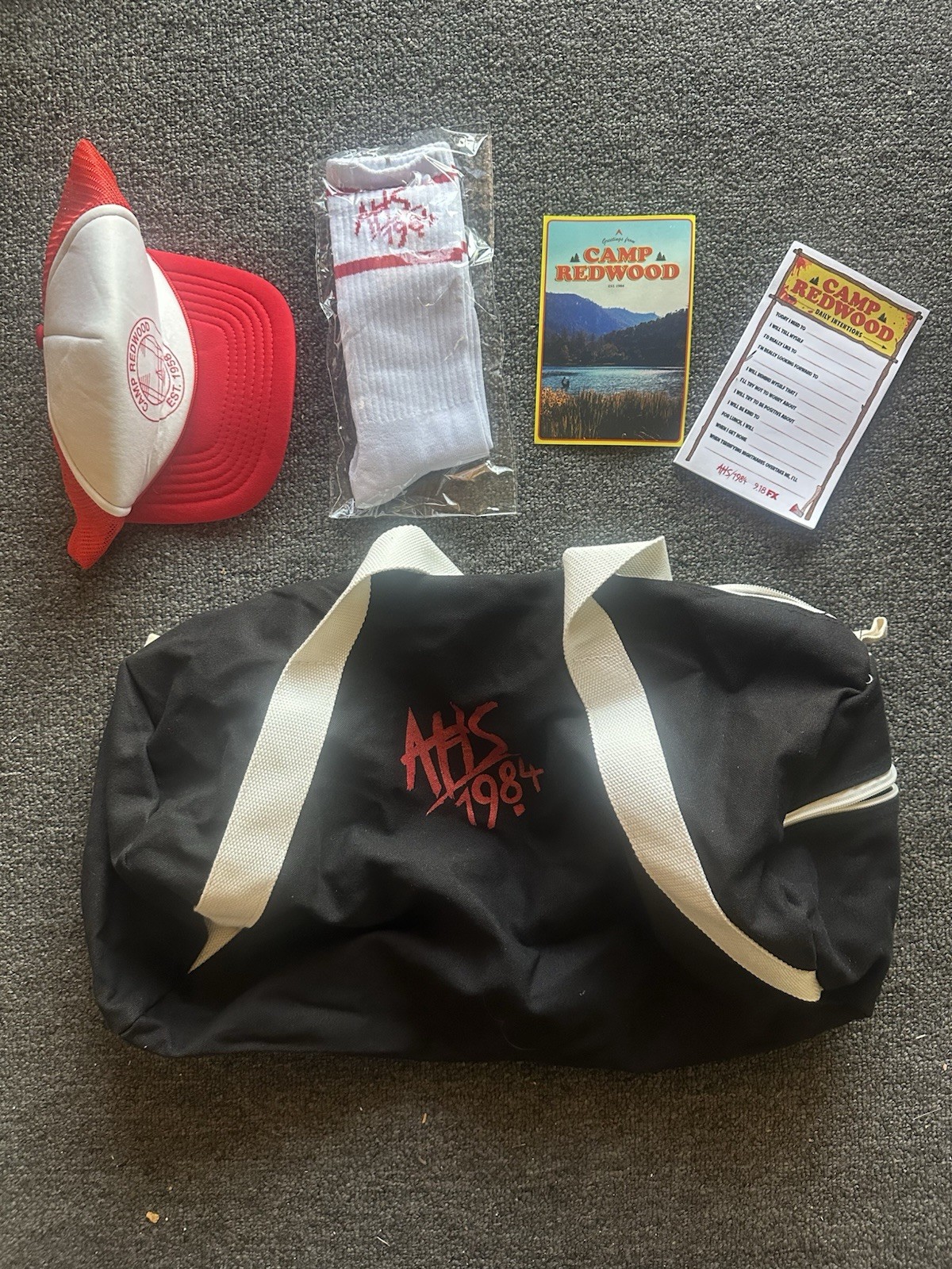American Horror Story Gym Bag with Promotional Items Brand New