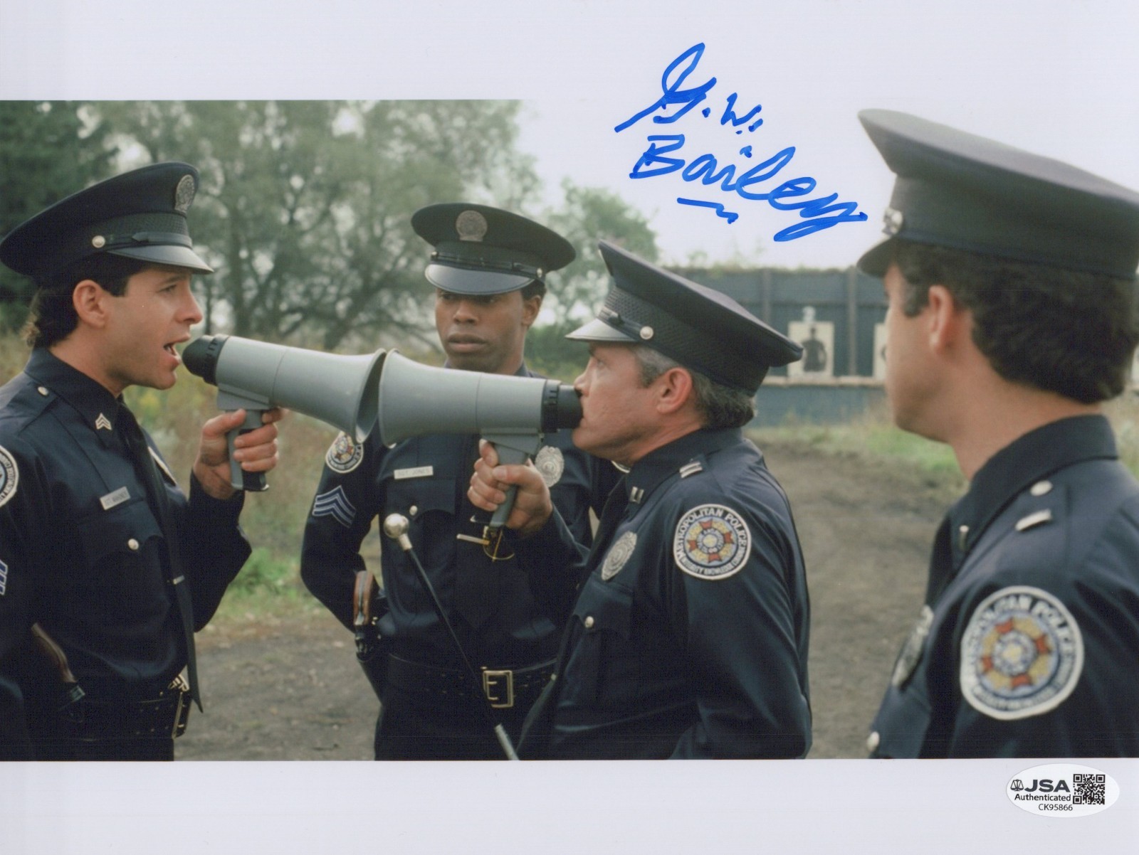 GW BAILEY Hand Signed POLICE ACADEMY 8×10 Photo AUTHENTIC Autograph JSA COA CERT