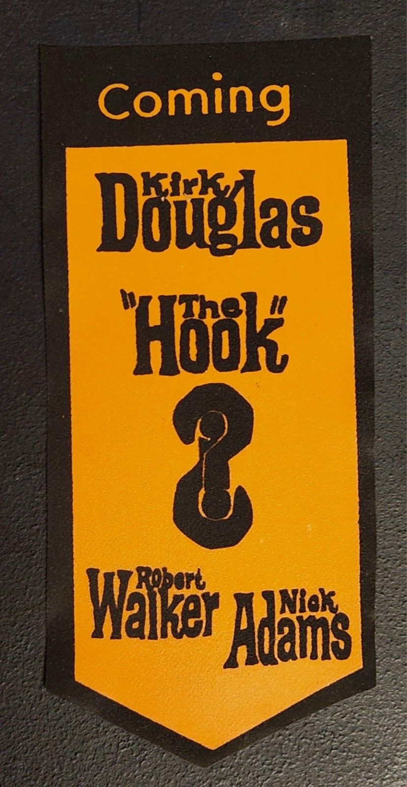 The Hook1963 Coming Attractions Usher Badge Kirk Douglas