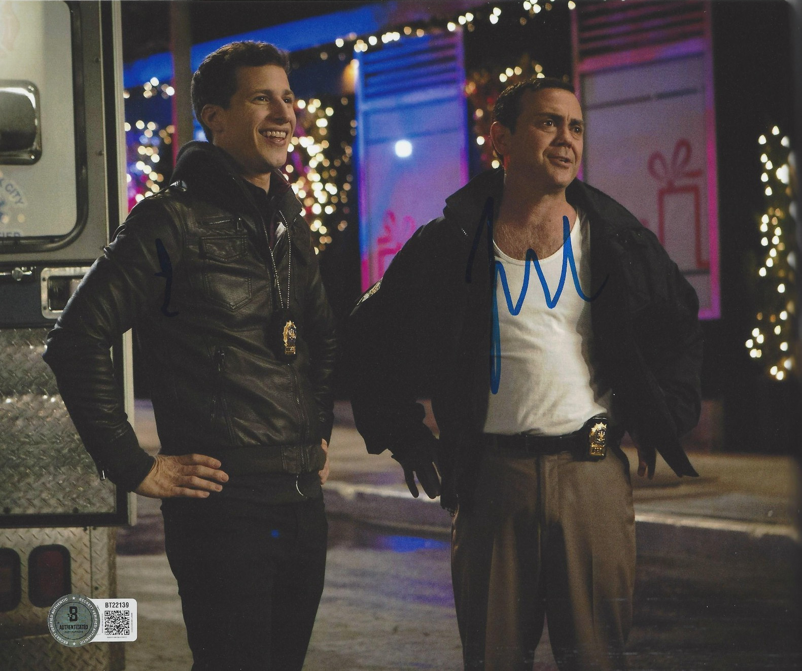 JOE LO TRUGLIO SIGNED ‘BROOKLYN 99’ 8×10 PHOTO 4 ACTOR AUTOGRAPH BECKETT BAS COA