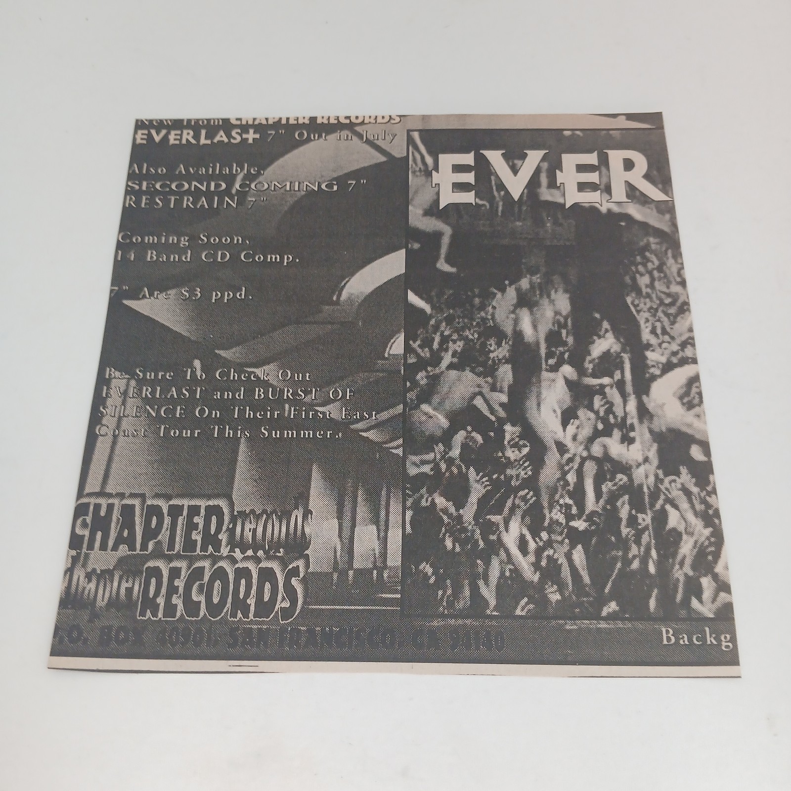 Steel Pole Bath Tub Boner Records Promo Flyer Melvins Milk Cult 90s Punk DIY Ad