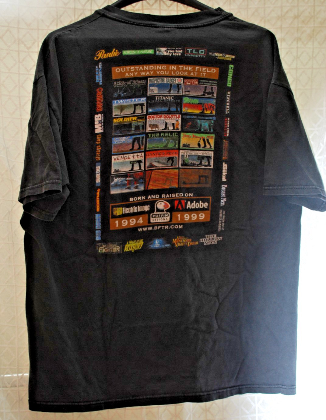1994-1999 Banned From the Ranch Entertainment Vintage Film/Movie Crew T-Shirt XL