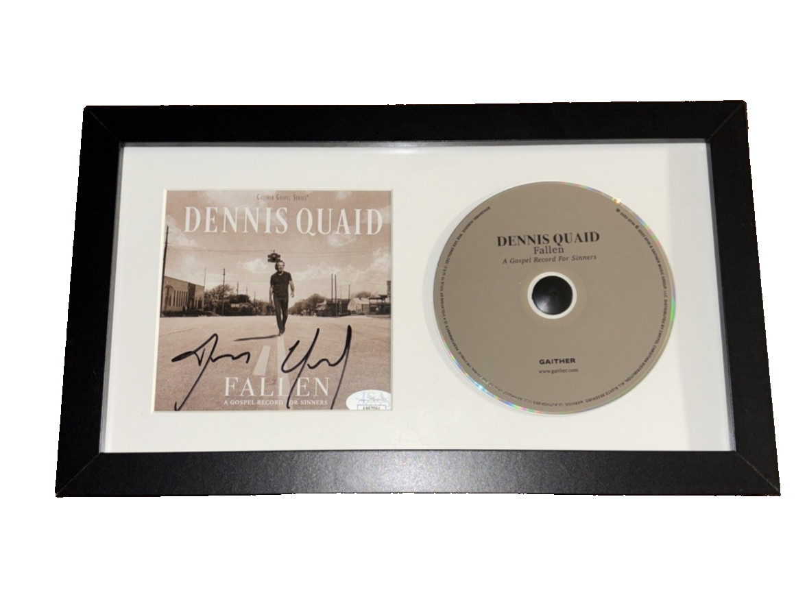 DENNIS QUAID ” FALLEN ” CD SIGNED FRAMED DISPLAY JSA COA