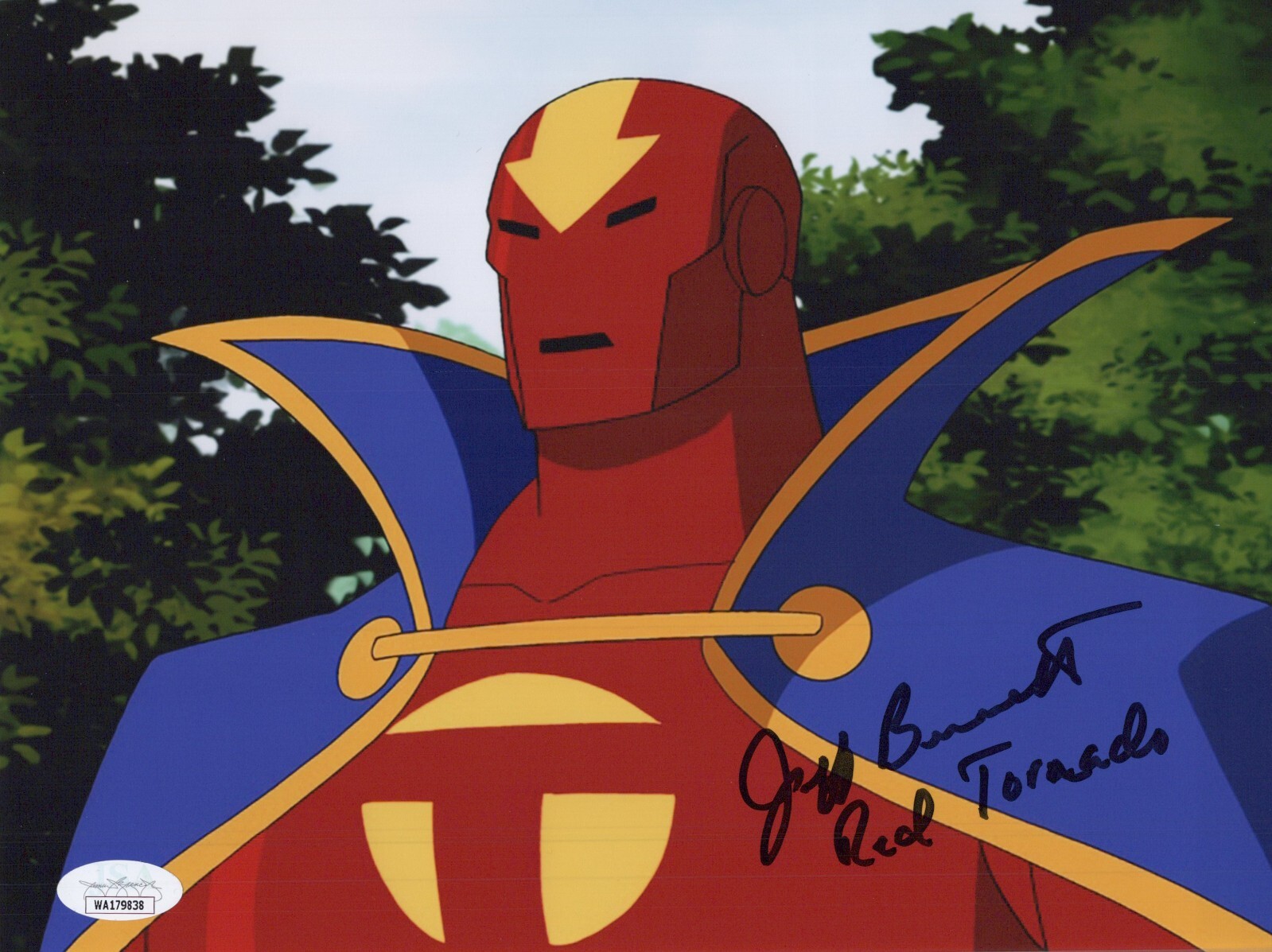 JEFF BENNETT Signed YOUNG JUSTICE 8×10 Photo RED TORNADO Autograph JSA COA Cert