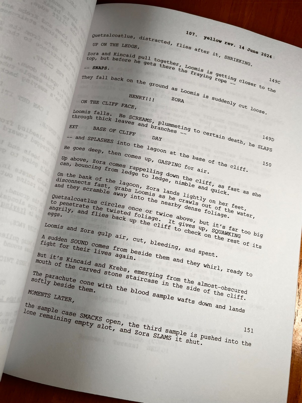 Jurassic World: Rebirth Script Signed- Autograph Reprints- Jurassic Park