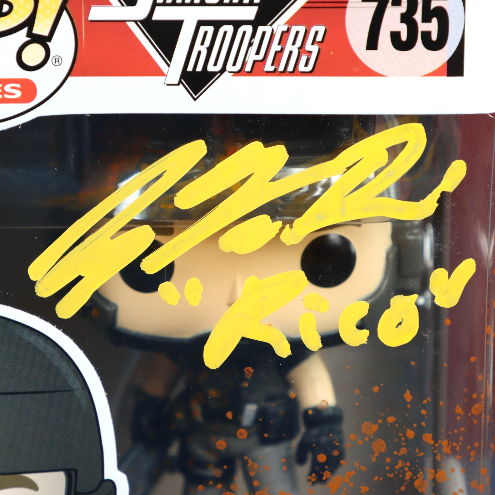 Casper Van Dien Starship Troopers Signed Funko 735 Rico SDCC JSA COA Protector