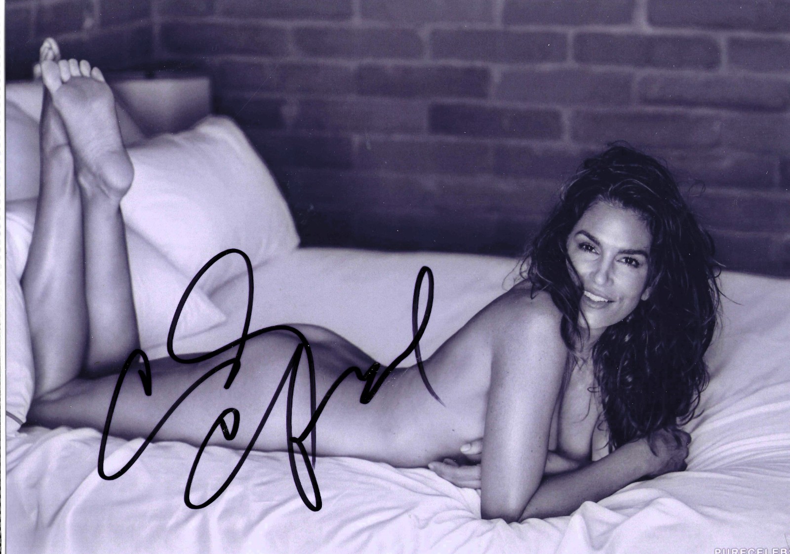CINDY CRAWFORD SIGNED … 8×12 with COA