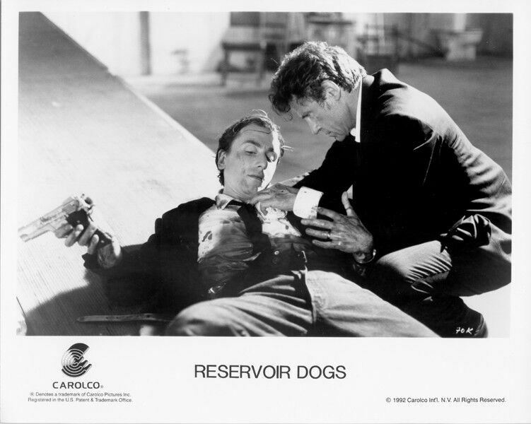 Reservoir Dogs original 1992 8×10 photo Harvey Keitel and bleeding Tim Roth