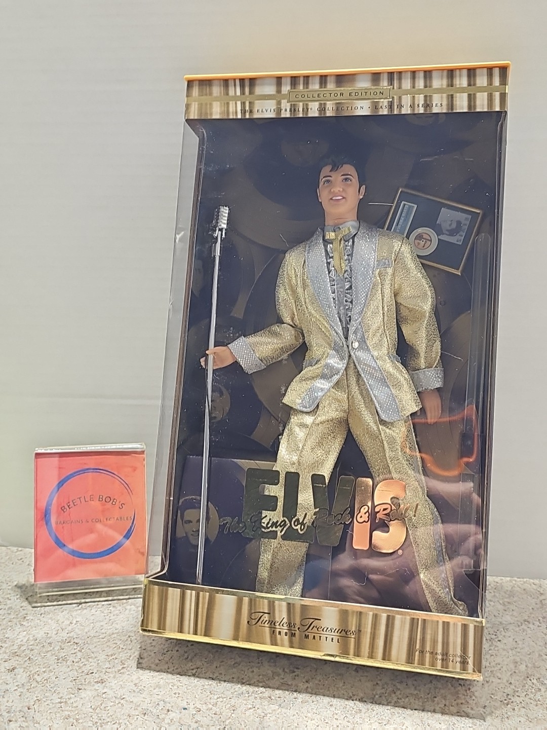 Vntg 2001 Mattel Timeless Treasures Elvis The King of Rock And Roll 12″ Doll