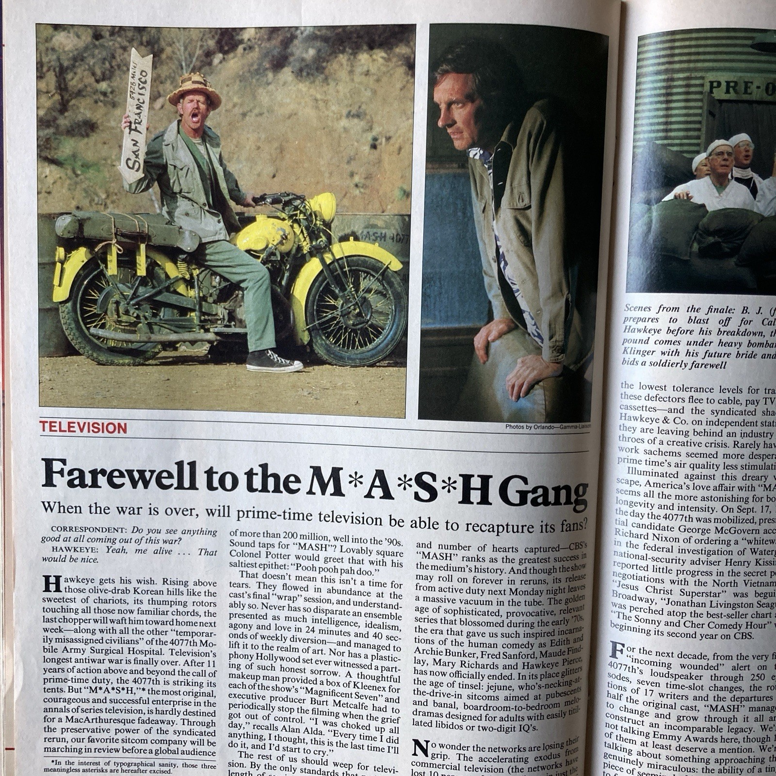 Mike Farrell Signed Newsweek Magazine February 28 1983 “M*A*S*H” Finale No Label