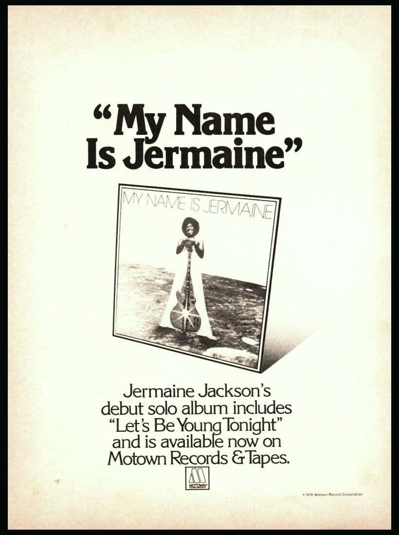 1976 Jermaine Jackson-My Name is Jermaine-Print ad / mini-poster VTG 70’s music