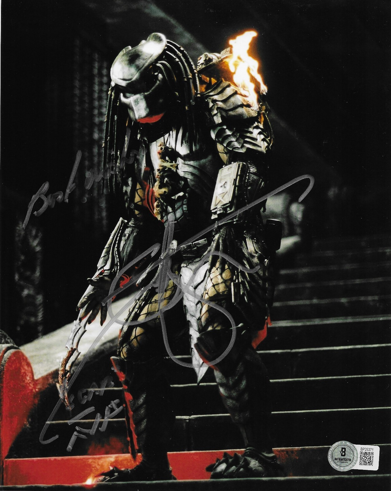 Ian Whyte Signed 8×10 Photo Autographed BAS Predator Alien vs Predator 71