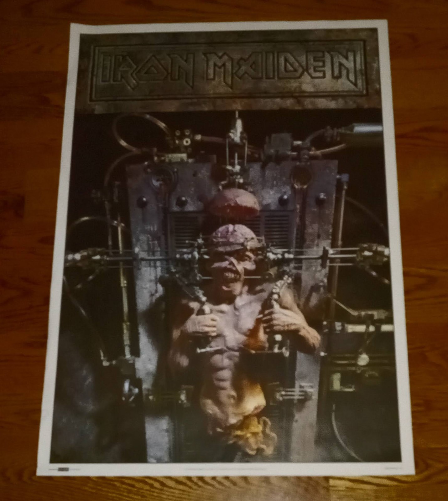 IRON MAIDEN ORIGINAL LIC. 25 1/4 X 35 1/2 INCHES POSTER 1995 RARE ONE ONLY!!