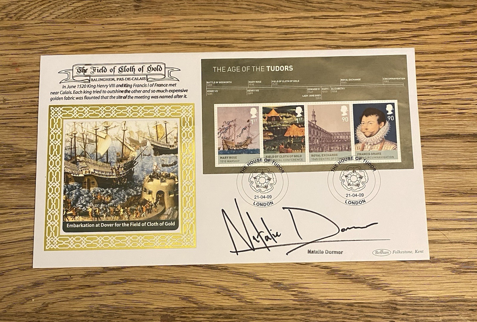 Natalie Dormer SIGNED The Age Of The Tudors Benham First Day Cover Limited Ed.