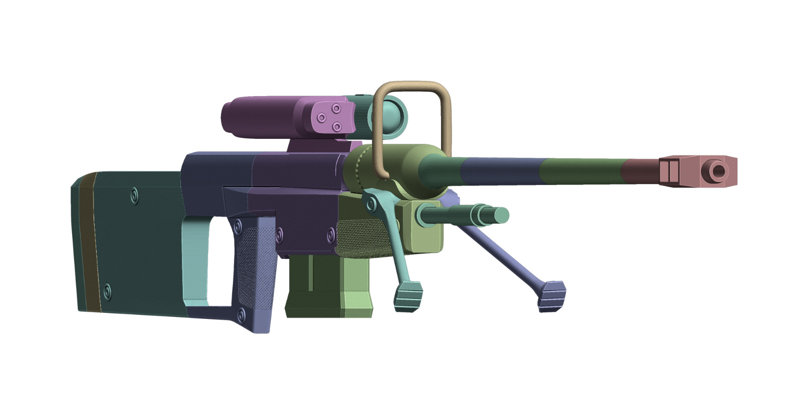 3d printed SRS99C-S2 AM Sniper Rifle Halo Combat Replica Cosplay – Unofficial