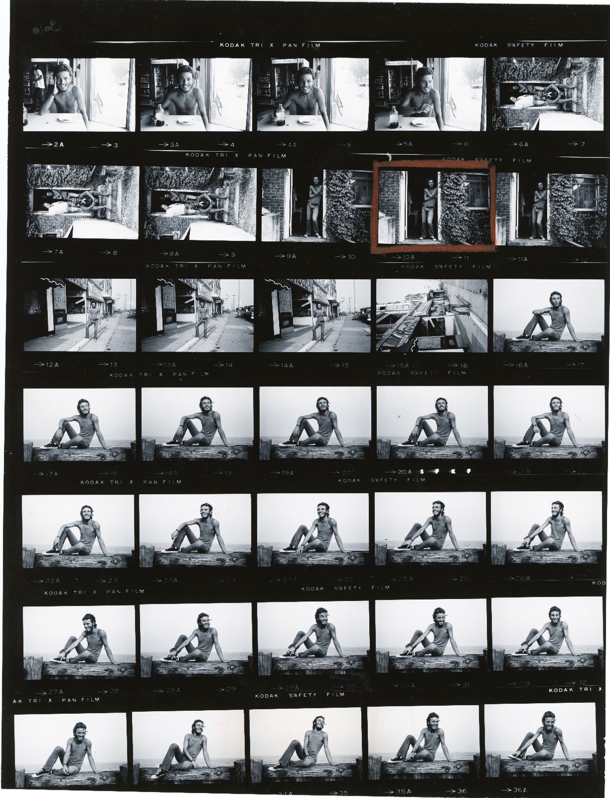 Springsteen ORIGINAL Silver Gelatin Contact Sheet David Gahr Long Branch 1973