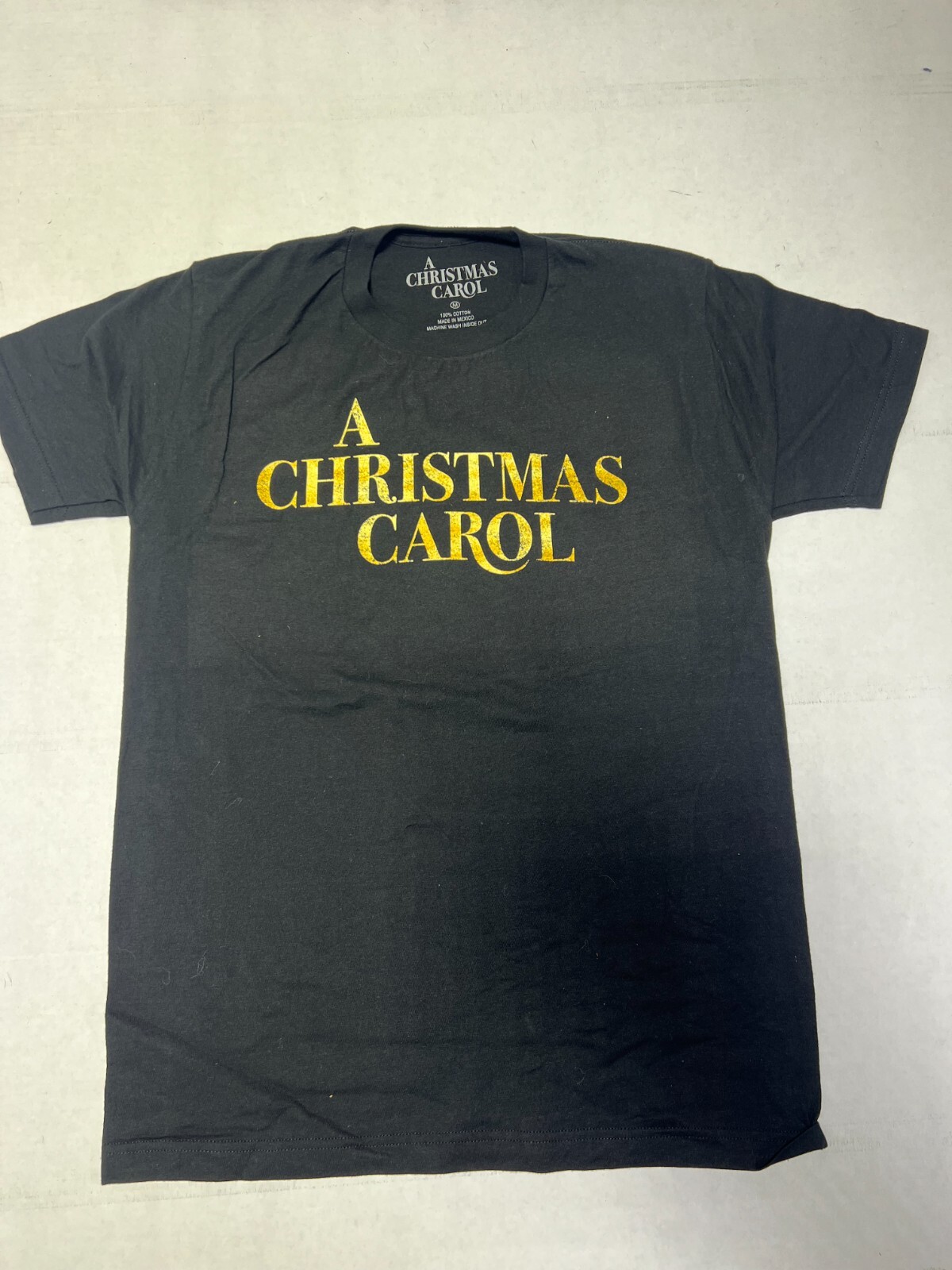 A CHRISTMAS CAROL on BROADWAY Musical unisex BLACK LOGO TEE T-SHIRT NEW!!