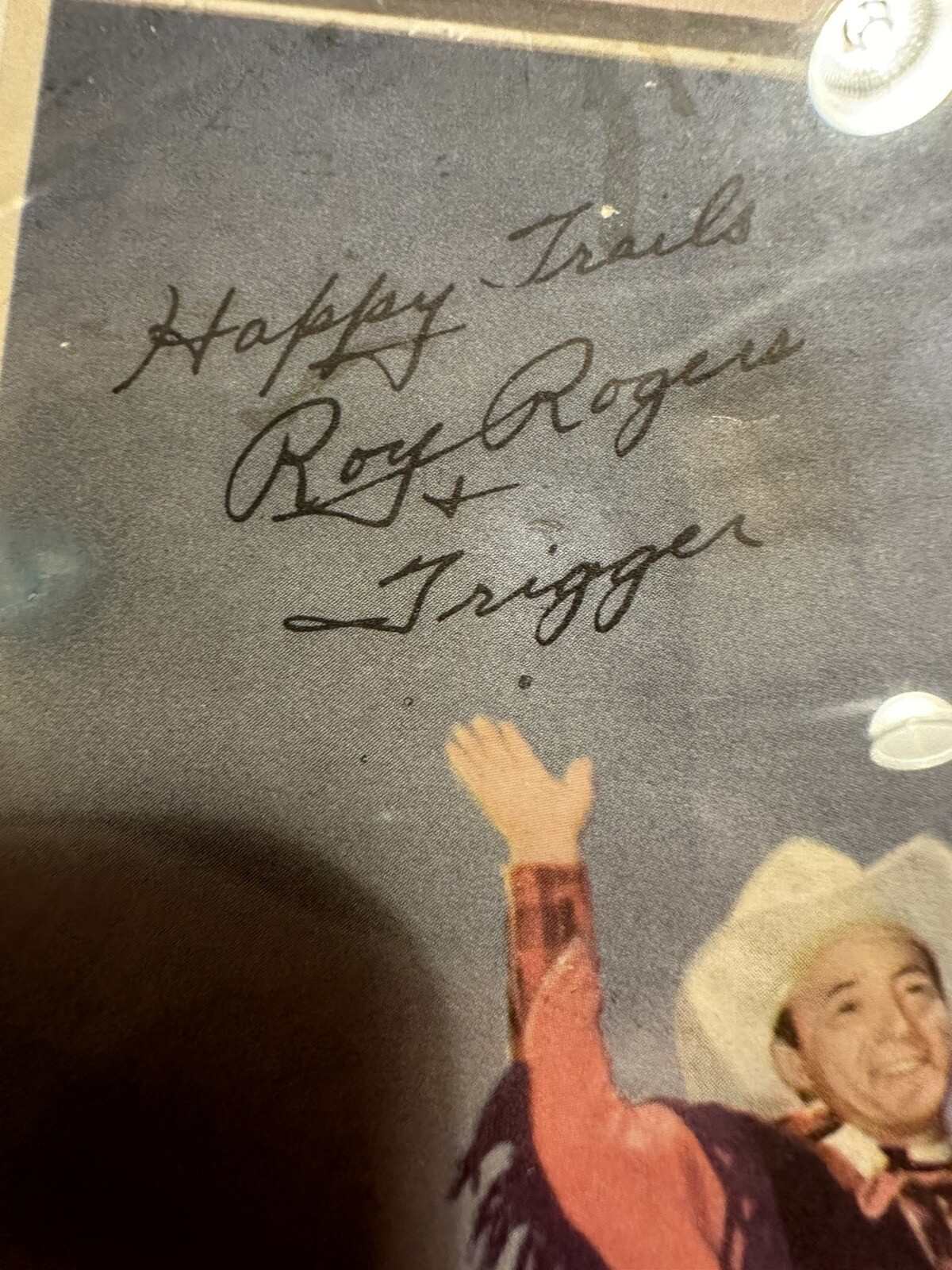 Roy Rogers And Trigger Signed Photo Vintage Framed Reproduction