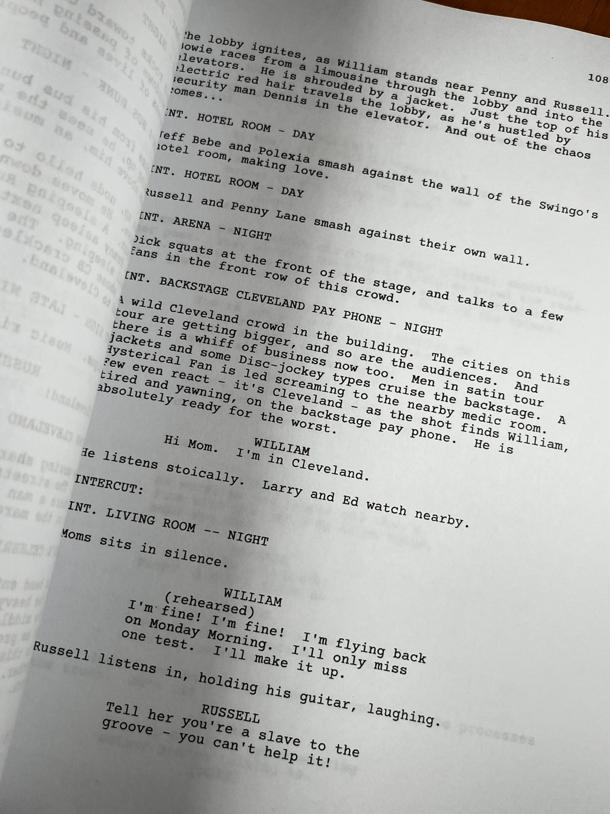 Almost Famous Script Signed- Autograph Reprints- Cameron Crowe, Kate Hudson