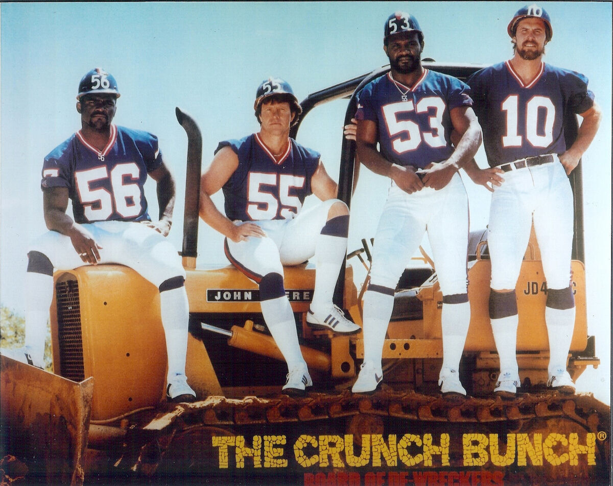 Lawrence Taylor, Kelly, Carson, Van Pelt New York Giants Crunch Bunch 8×10 Pictu