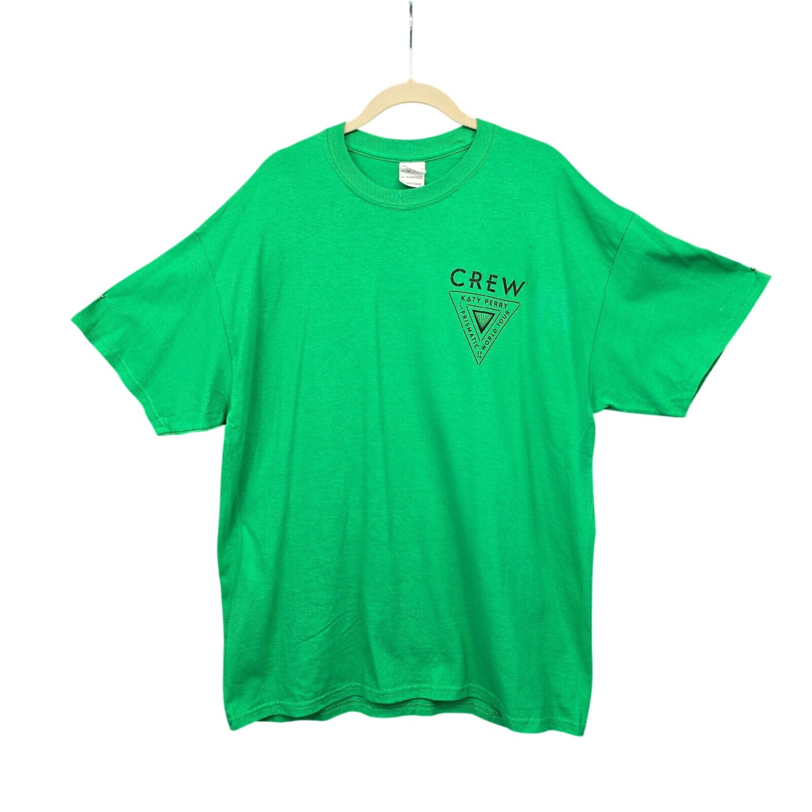 Katy Perry 2014 Prismatic Tour Local Crew T-Shirt Green Extra Large Crew Neck