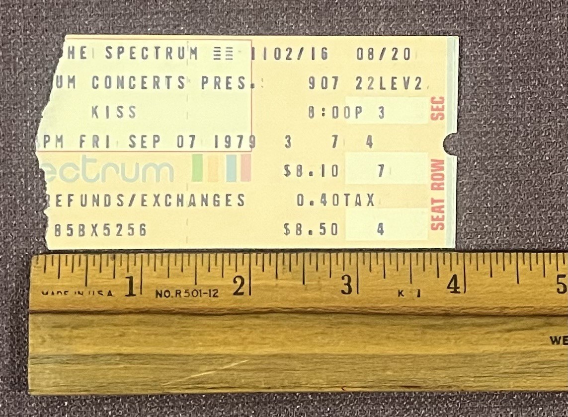 KISS / Judas Priest 💋 DYNASTY Ticket Stub 1979 Philadelphia AUCOIN w/Repro Ad