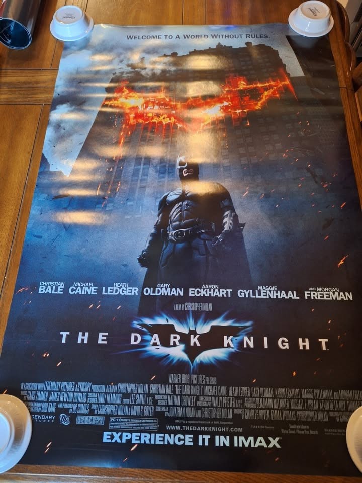 SET OF 3 DARK KNIGHT Building on Fire Original IMAX Movie Posters D/S 27″x40″