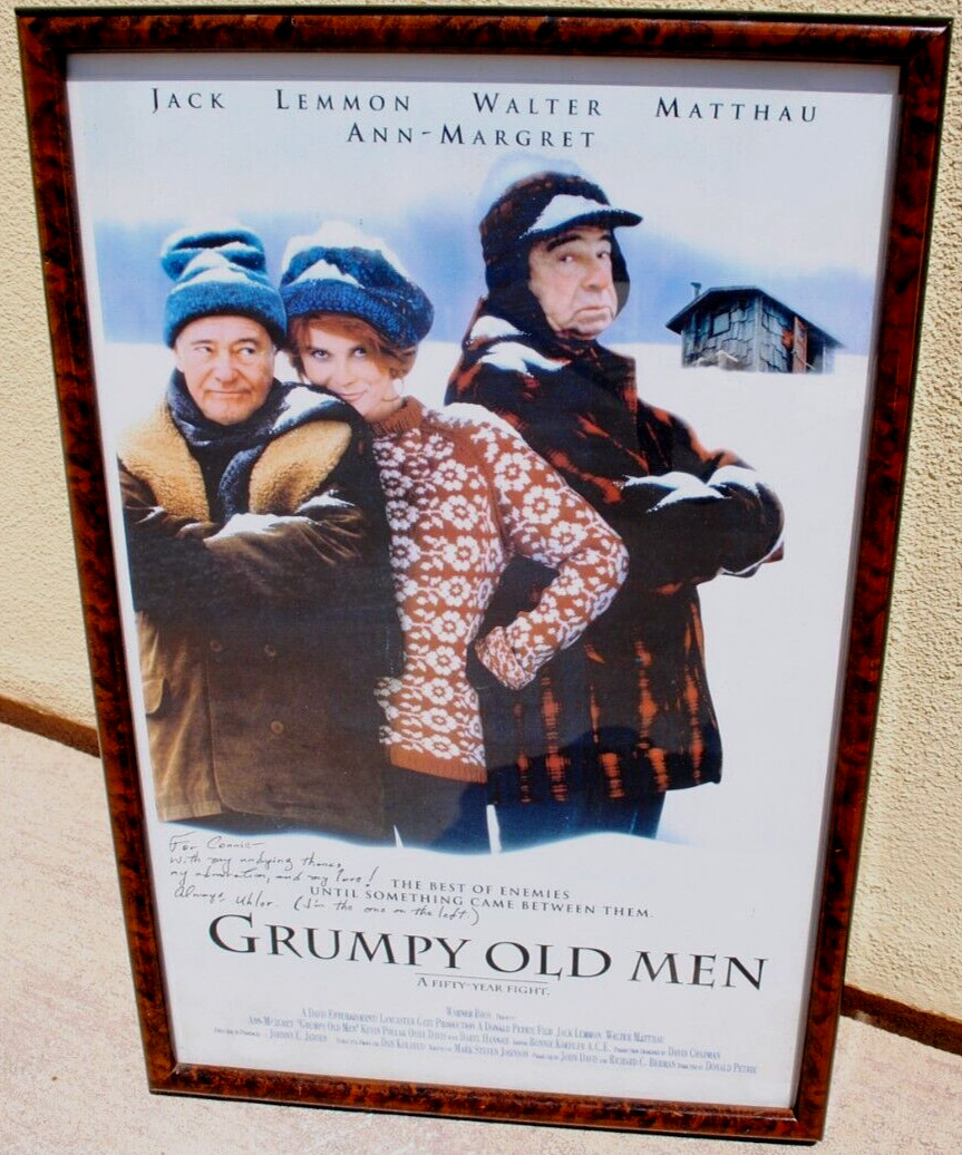 Jack Lemmon 1925-2001 signed autographed Grumpy Old Men poster card comedy actor