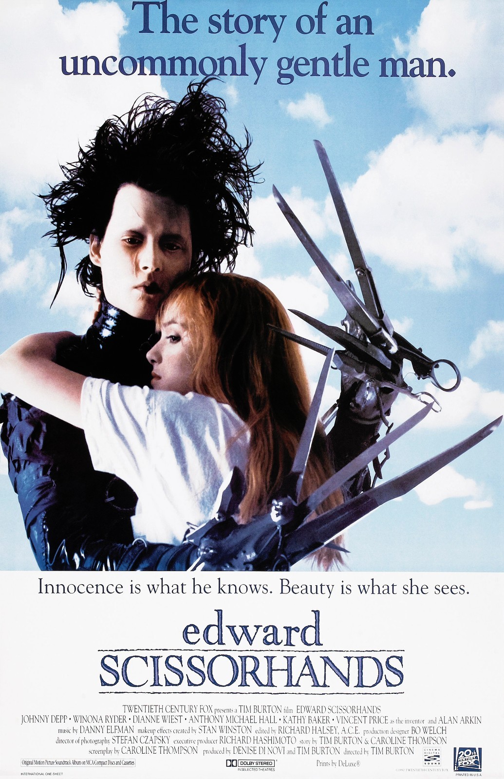 Edward Scissorhands movie poster (b) : 11 x 17 inches – Johnny Depp poster